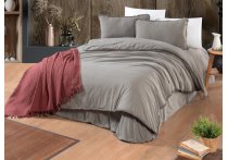 Постельное белье Washed Cotton Sikel - Soho Firfirli Toprak-Bej (Turkey), евро